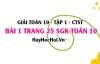 Giải bài 1 trang 25 Toán 10 tập 1 SGK Chân trời sáng tạo